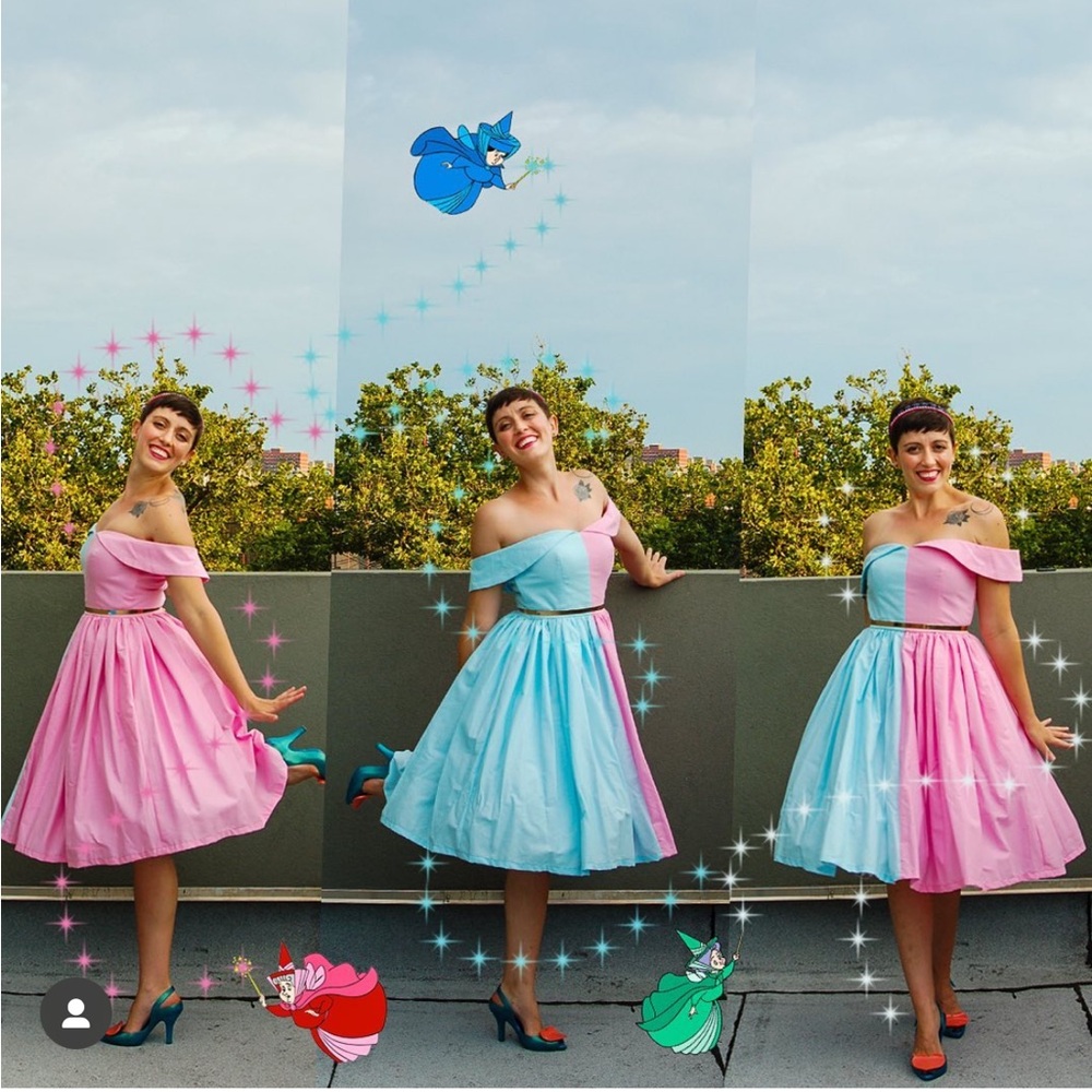 Sleeping Beauty Pink and Blue Dress